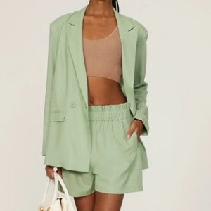 THAKOON COLLECTIVE Green Oversized Blazer Size 6